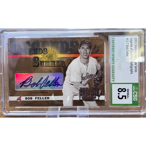 Vintage 2003 Donruss Signature Series Legends of Summer Autographs Bob Feller - Picture 1 of 3